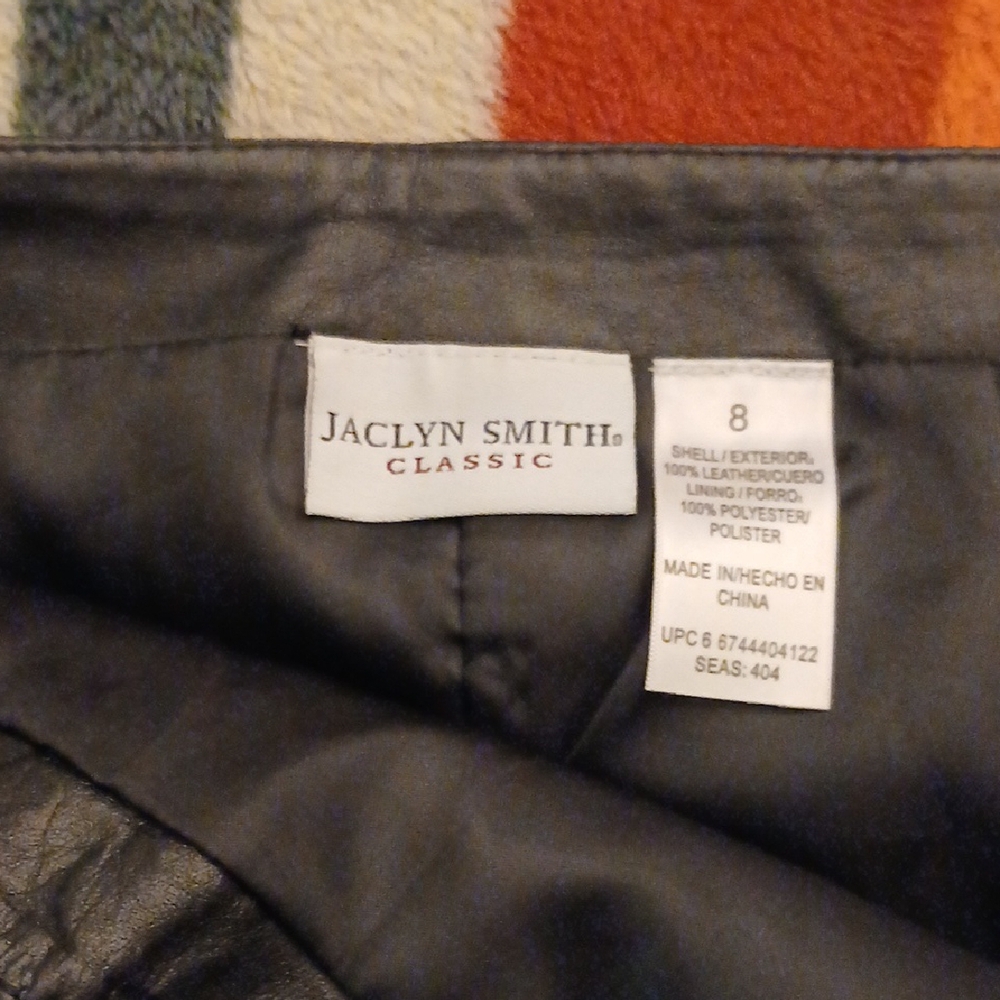 Jaclyn Smith Classic Black Leather Jacket